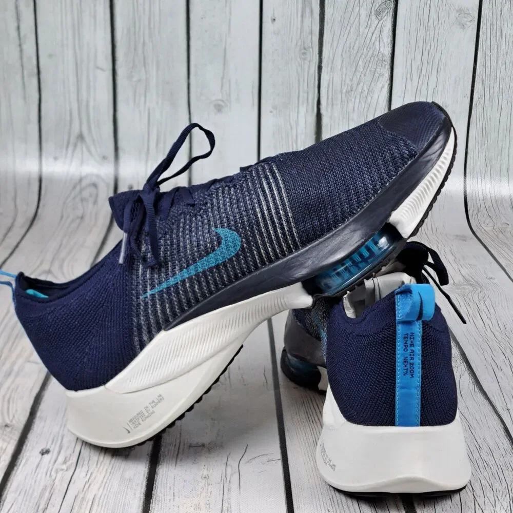 Nike Air Zoom Tempo Next% Flyknit Shoes Mens 13 Blue CI9923-401